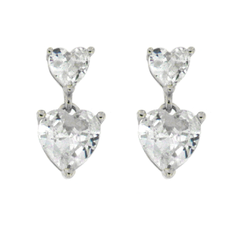 Timeless Clear Crystal Drop Earrings with Silver Elegance