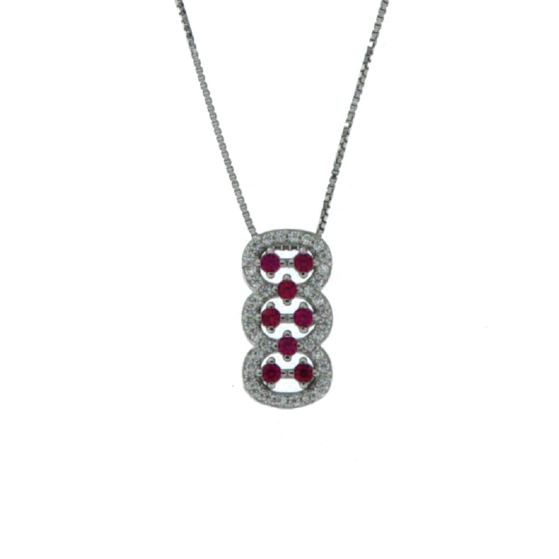 Timeless Ruby and Diamond Pendant Necklace