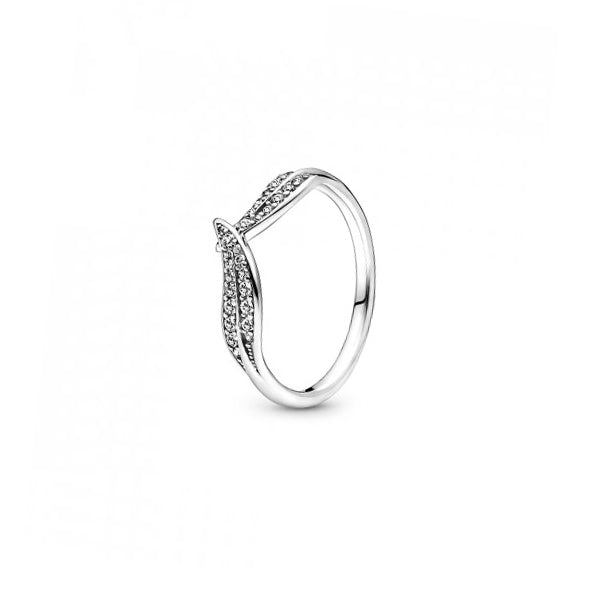 Pandora Silver Ring with Clear Crystal