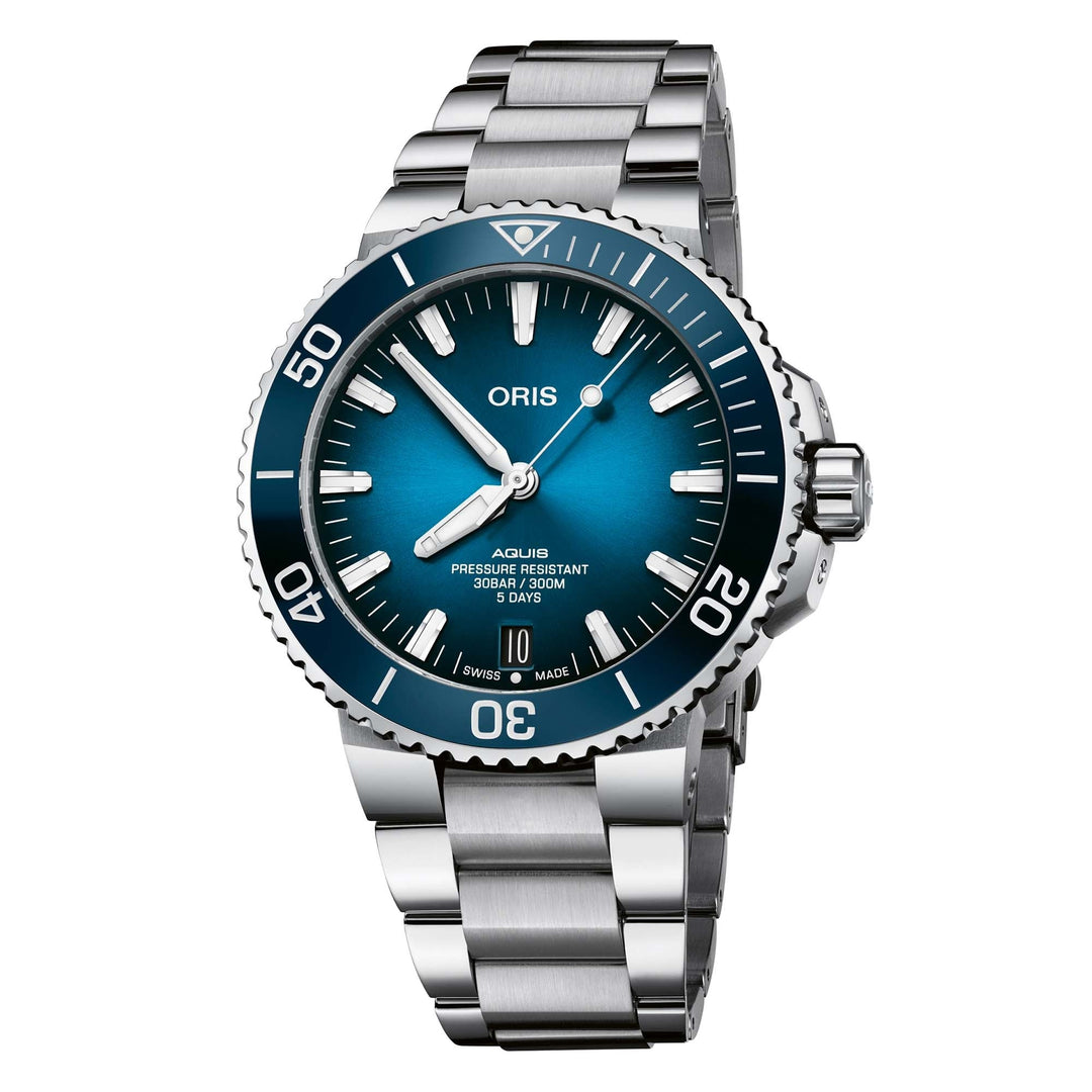 Oris Aquis Diver's Watch, Silver & Blue