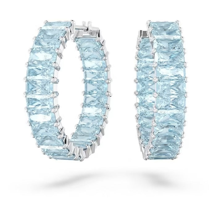 Celeste Light Blue Gemstone Hoop Elegance