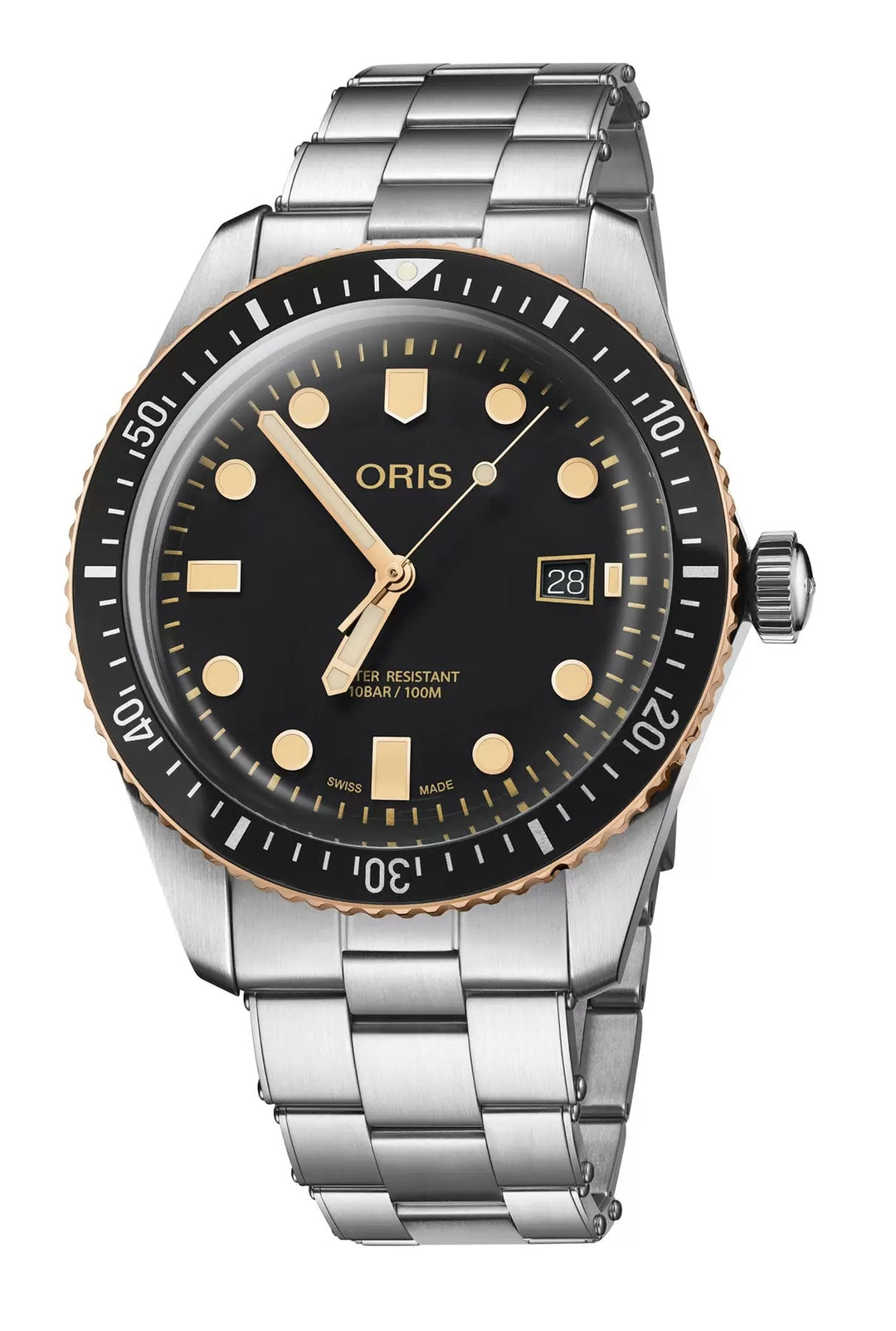Oris Diver's Watch in Gold & Steel