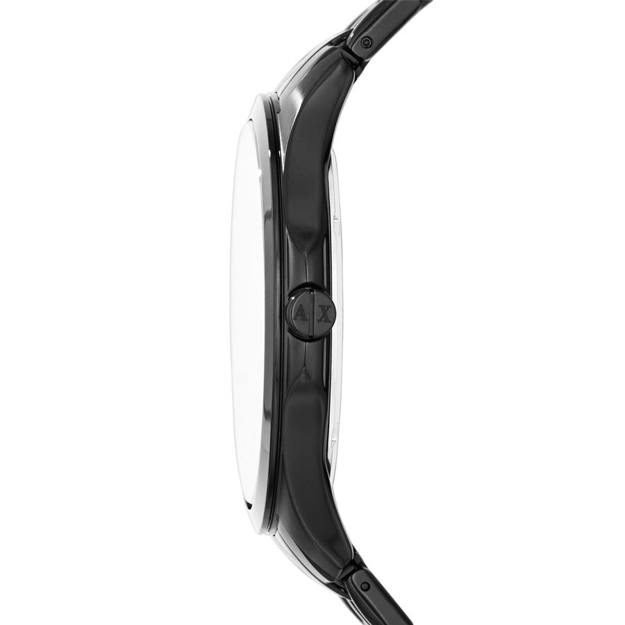 Armani Exchange Black & Gold Analog Watch