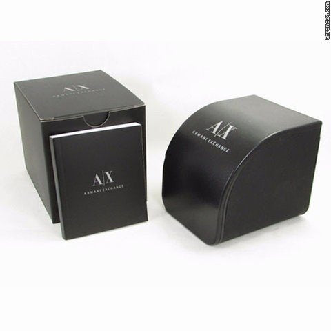 Armani Exchange Black & Gold Analog Watch