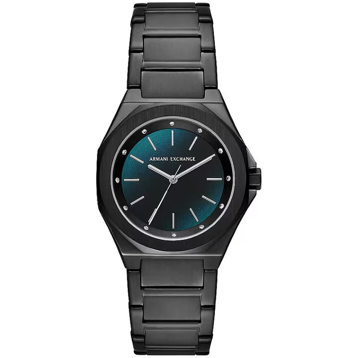Armani Exchange Black & Teal Analog Watch