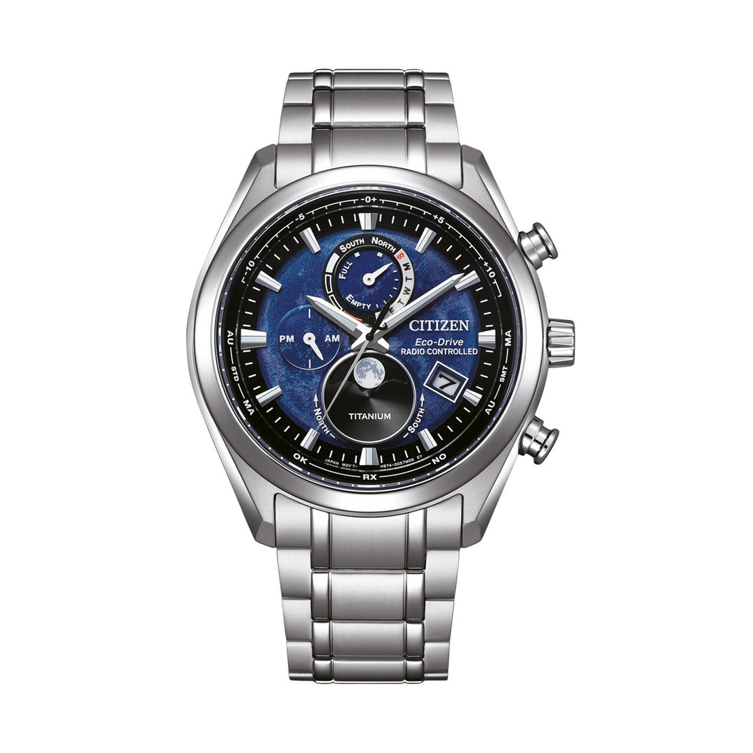 Precision Engineered Titanium Timepiece with Blue Dial