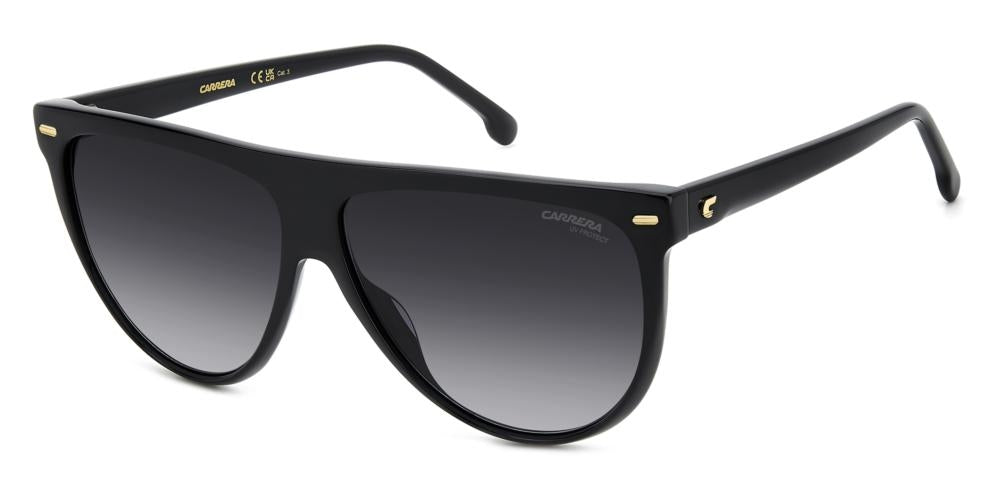 Sleek Black Acetate Sunglasses with Gradient Lenses