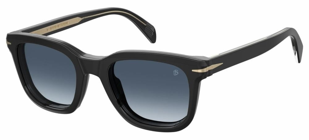 Timeless Black Acetate Frame with Gradient Blue Lenses