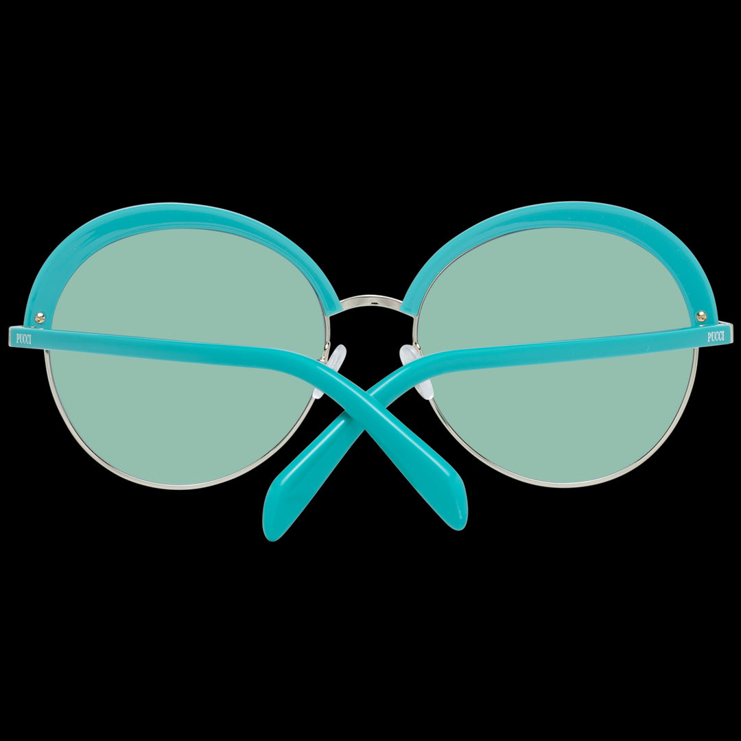 Turquoise Elegance Round Sunglasses