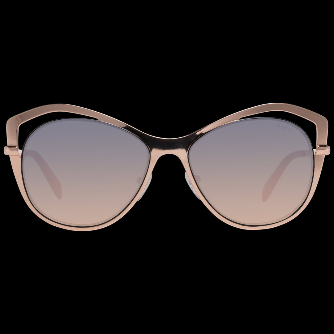 Sculpted Elegance in Rose Gold Cat-Eye Frames