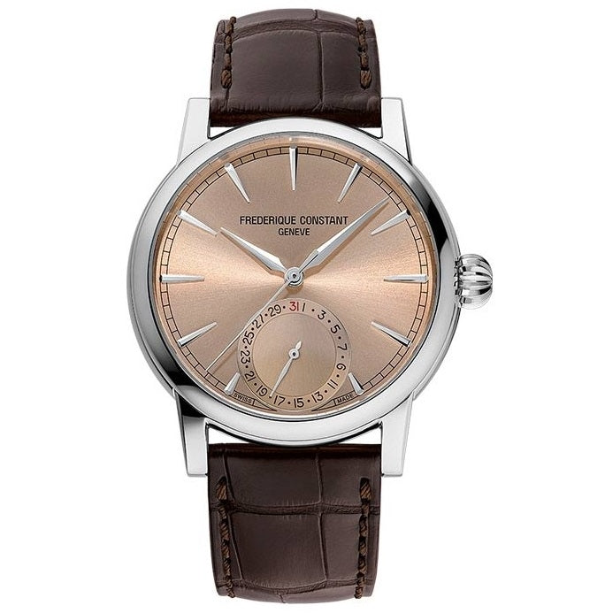 Frederique Constant Rose Gold Leather Watch