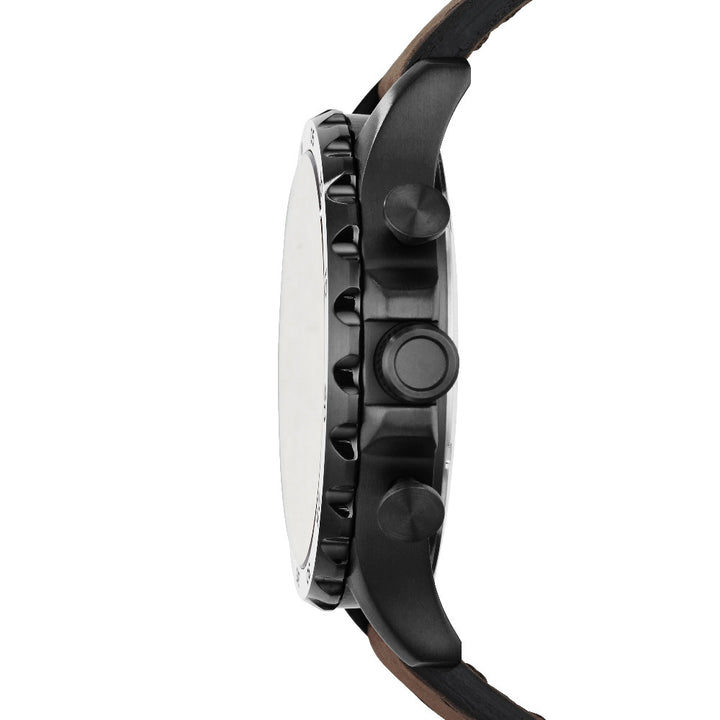 Fossil Chronograph Watch with Leather Strap