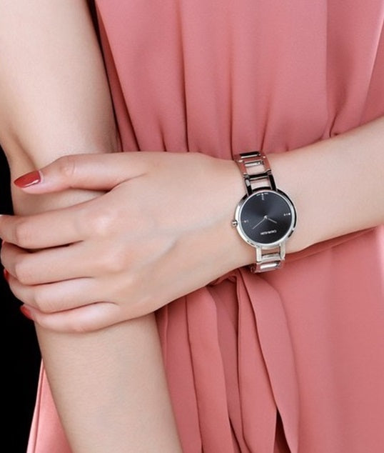 Calvin Klein Silver & Black Analog Watch