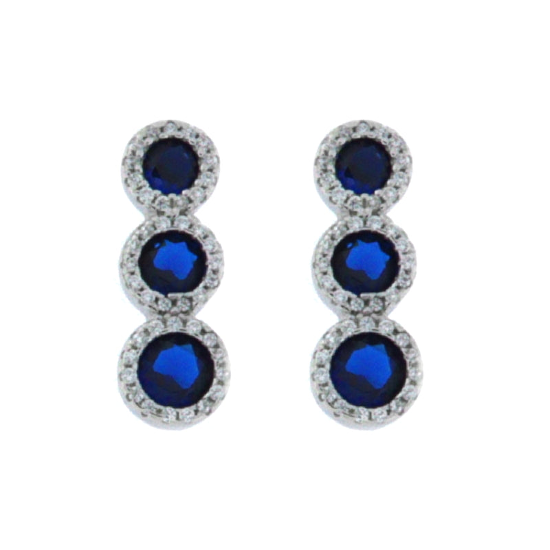 Celeste Sapphire & Diamond Drop Earrings