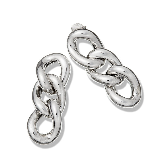 Sleek Chain Link Elegance in Polished Silver