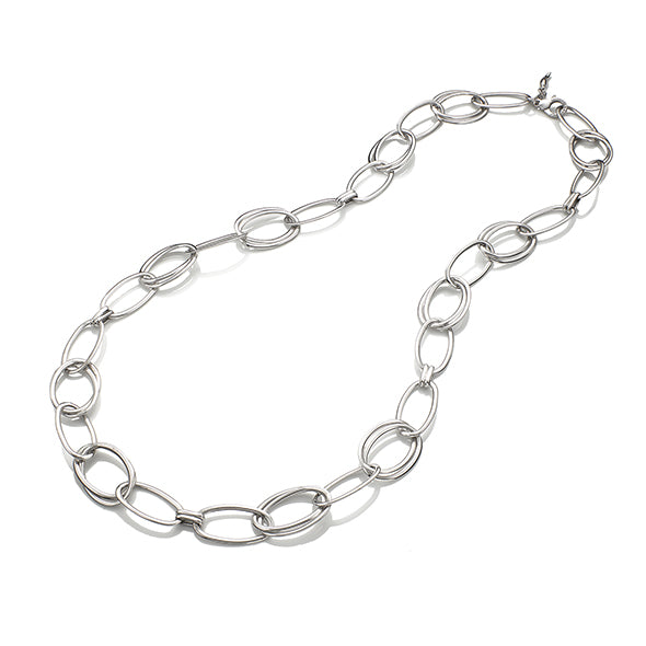 Sleek Modern Minimalist Silver Chain Necklace