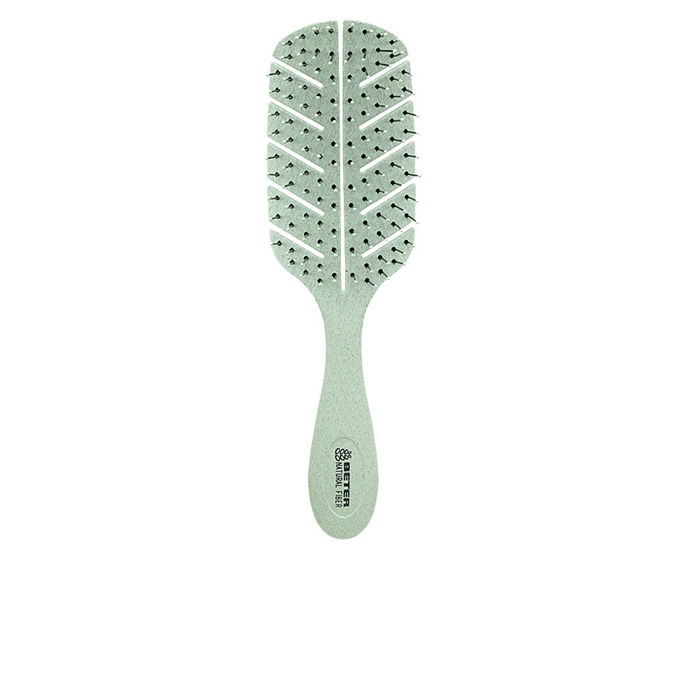 Natural Fiber Paddle Brush in Soft Green