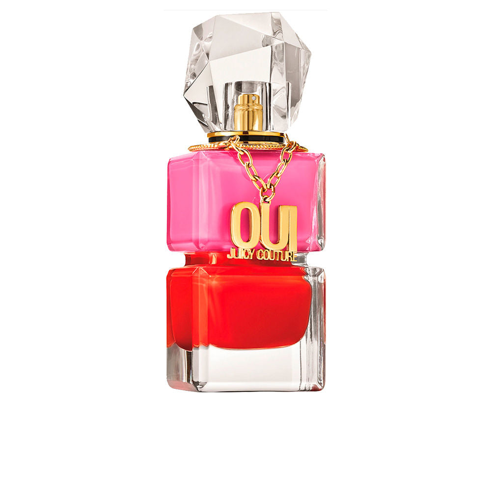 Bicolour 100 ml glass perfume bottle with faceted cap and gold charm