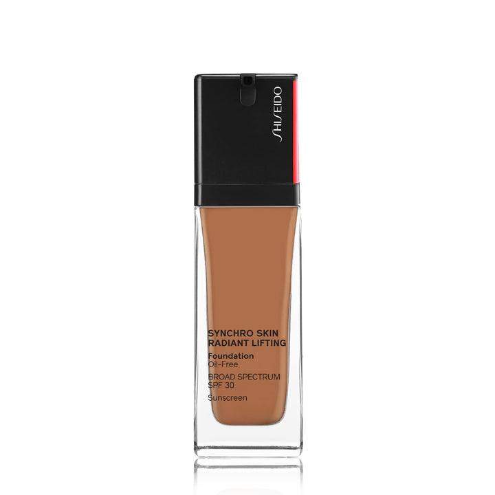30 ml tube of radiant lifting liquid foundation, warm cedar shade, SPF 30