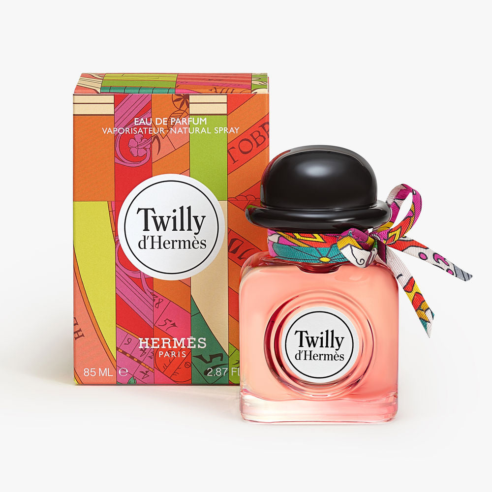 Coral-toned lantern bottle with hand-tied silk ribbon, 30 ml perfume