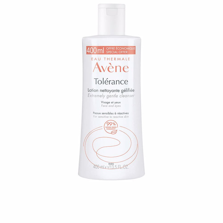 400 ml clear gel-lotion cleanser bottle with Avène thermal water, fragrance-free