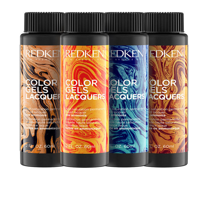 Three 60 ml tubes of low‑ammonia permanent gel hair colour, shade 6RR Blaze, Unisex