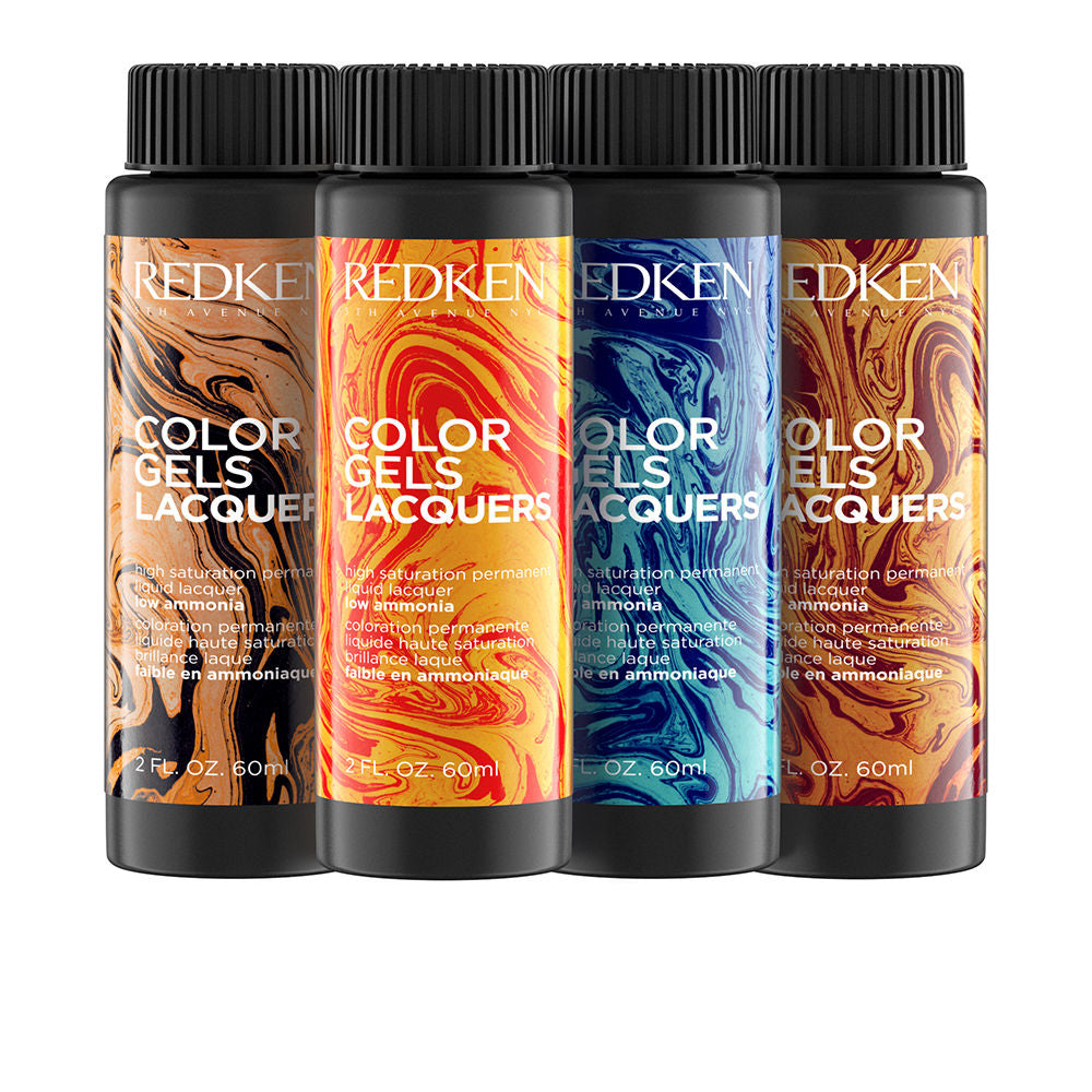 Three 60 ml liquid lacquer bottles of Golden Apricot permanent hair colour gel