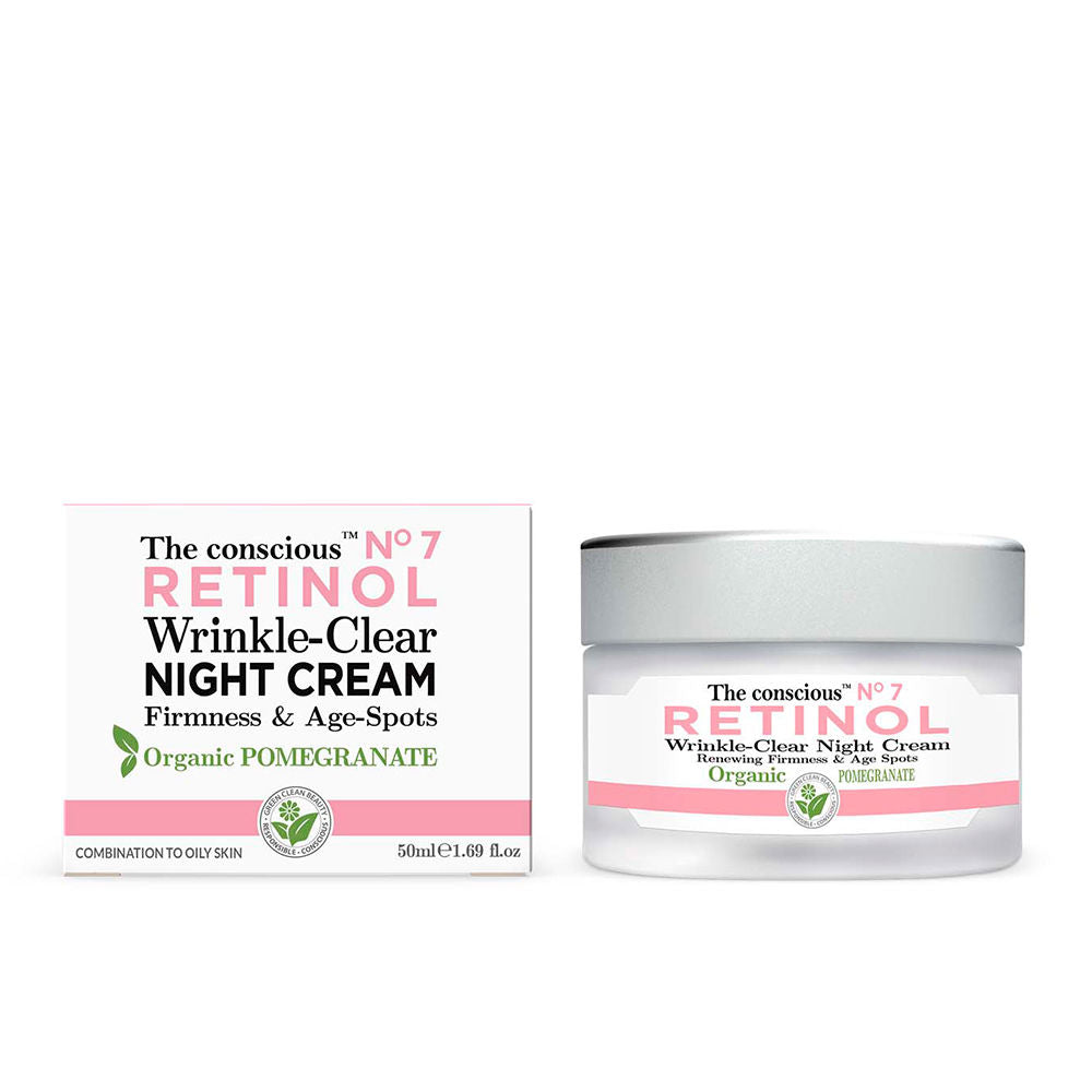 50 ml night cream jar; retinol and pomegranate oil formulation for Women