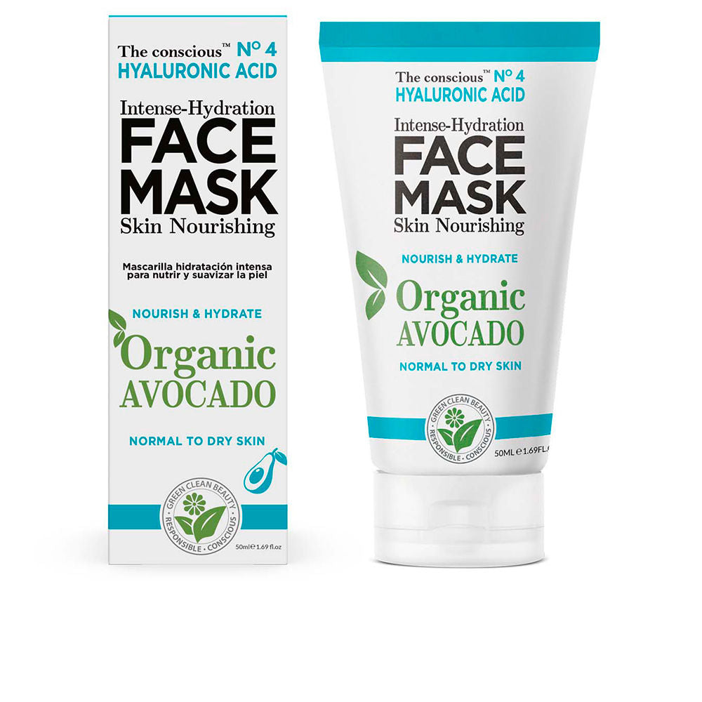 50 ml tube of hydrating hyaluronic and avocado facial mask
