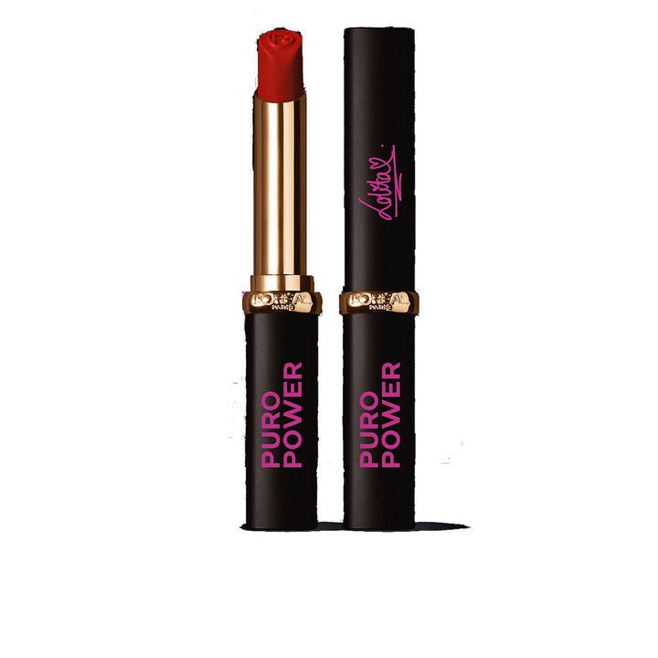 Matte nude lipstick stick in slim tube, shade Nude Independent, argan and silk-infused