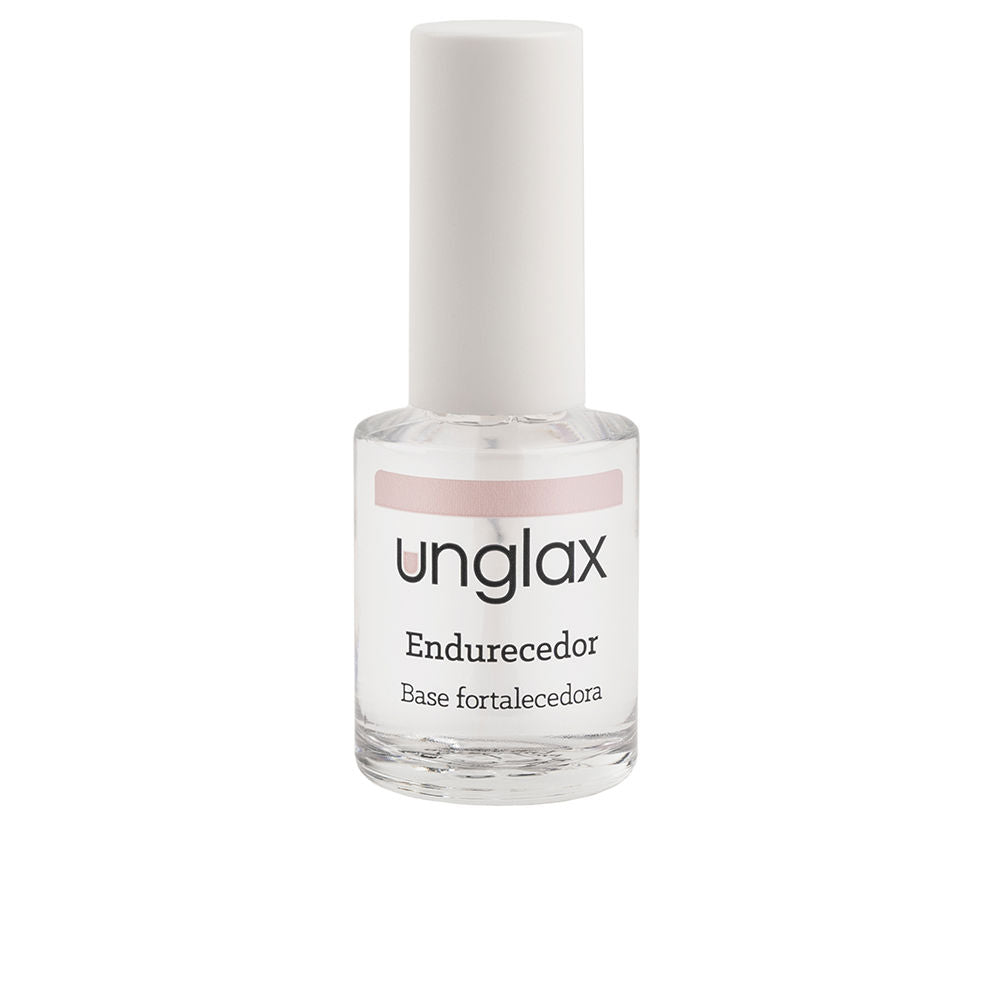 Bottle of Unglax ceramide nail hardener polish with clear durable finish