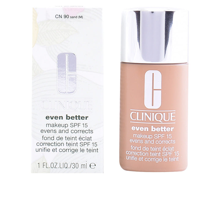 30 ml pump bottle of lightweight fluid foundation in CN90-sand, medium coverage, Unisex