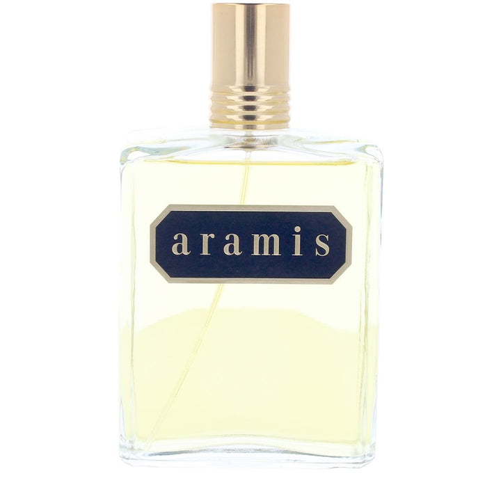 Tall 240 ml clear bottle of leather-accented unisex Eau de Toilette