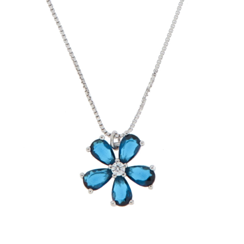 Celestial Blue Gemstone Pendant Necklace
