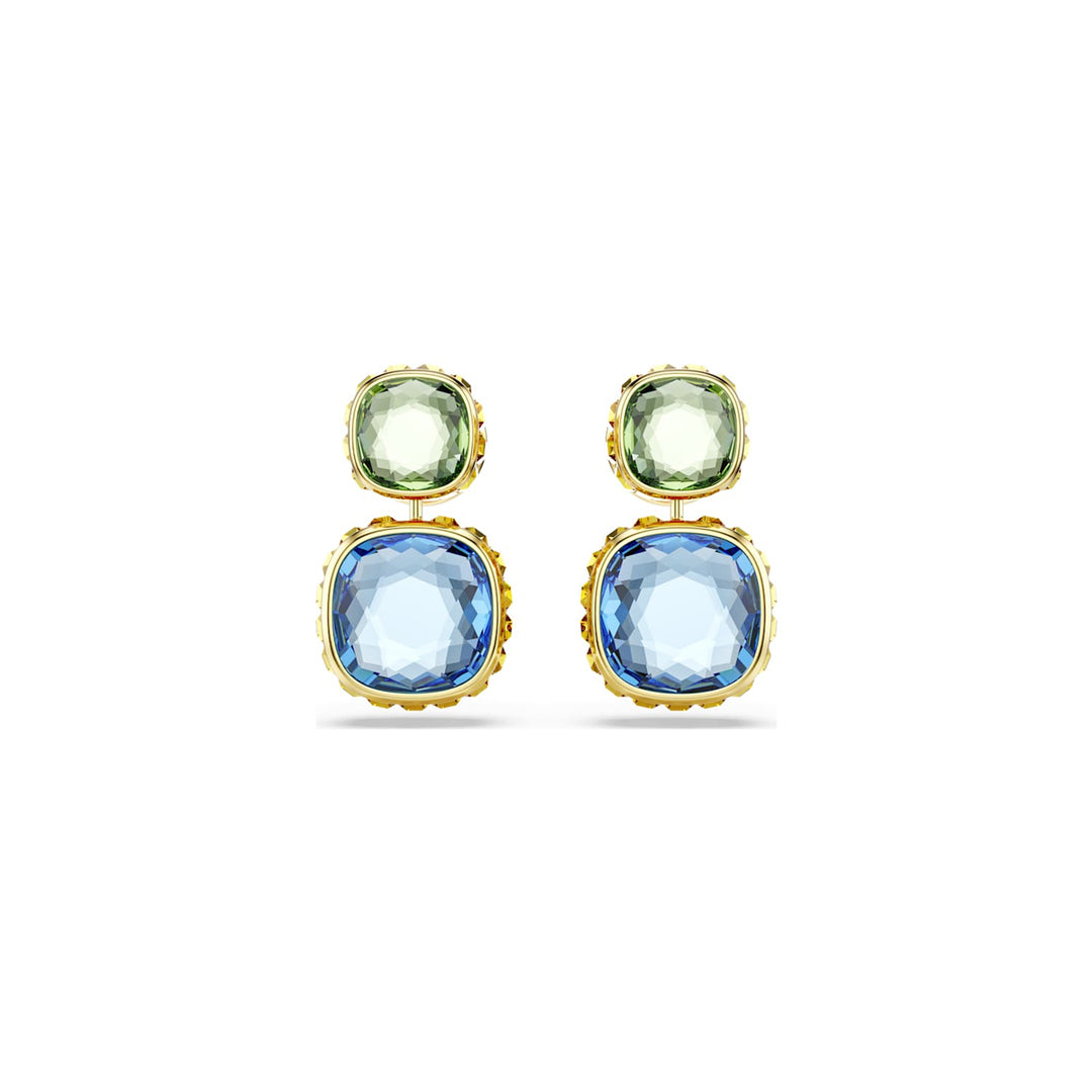 Radiant Faceted Gemstone Drop Earrings