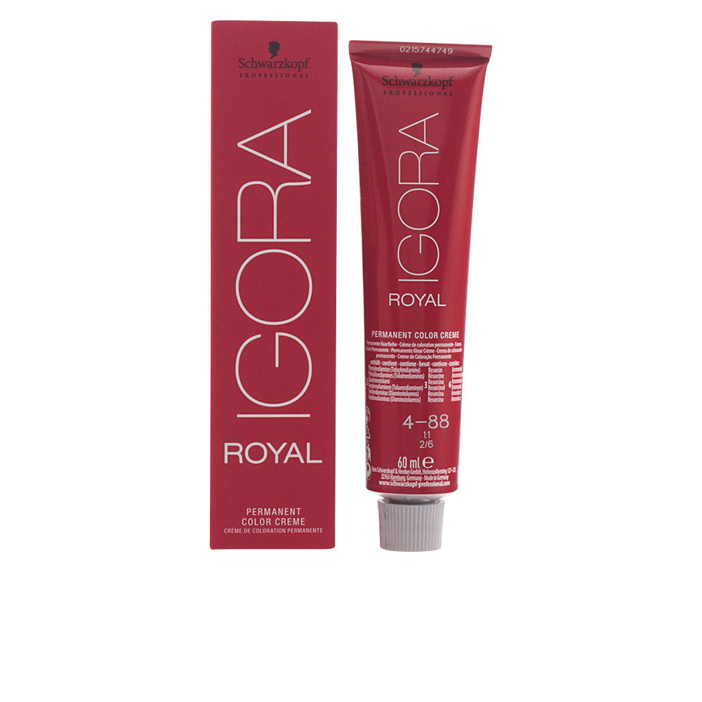 60 ml tube of permanent cream hair colour, warm brown shade, 4-88