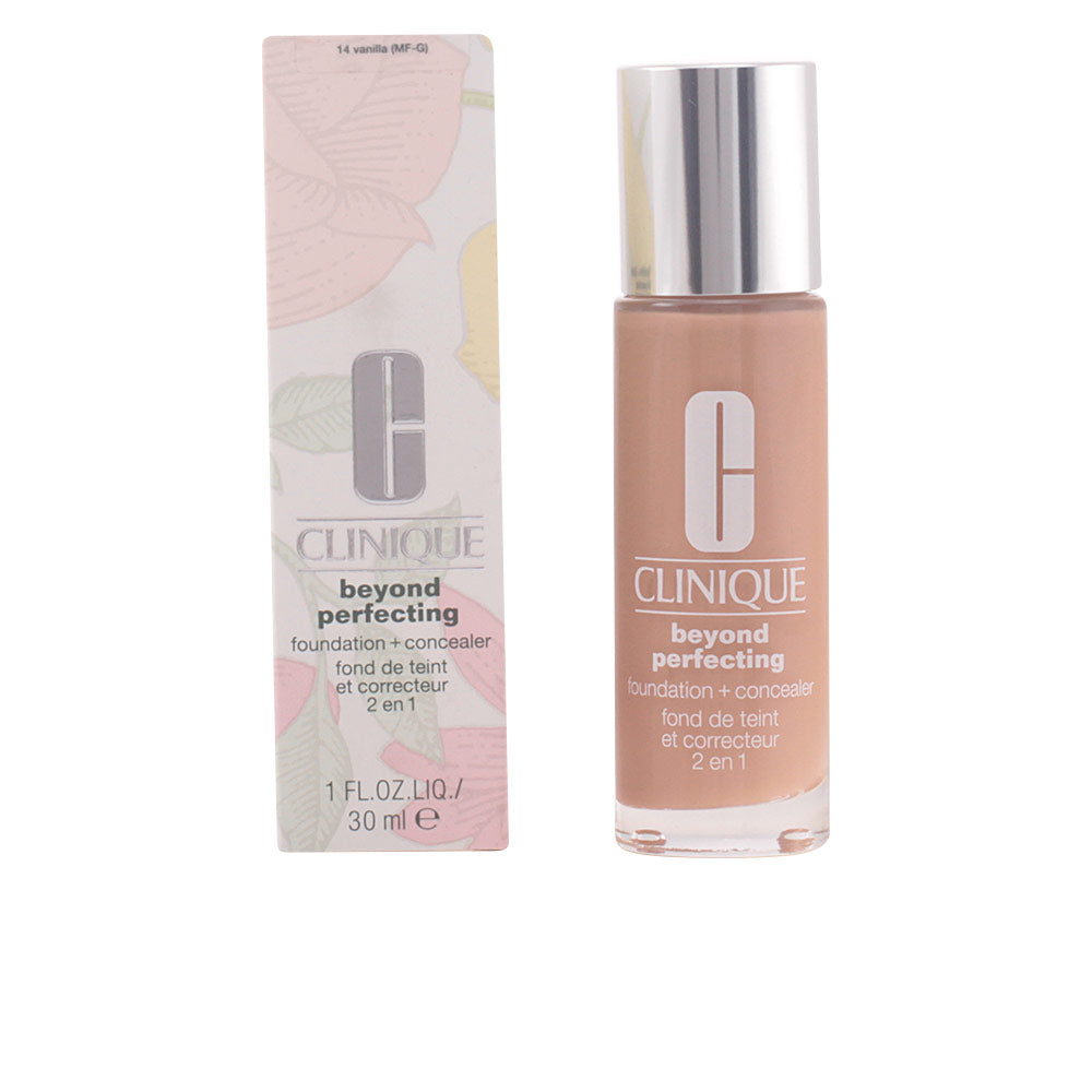 30 ml pump bottle of light-cream hybrid foundation and concealer, shade 11-honey