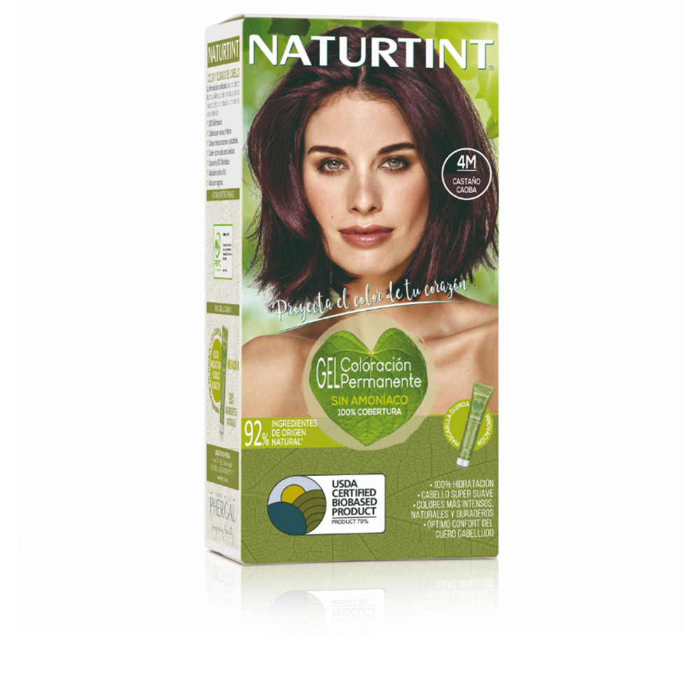 Chestnut brown gel hair colour tube with quinoa care mask, 170 ml pack