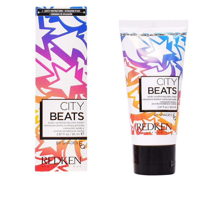 85 ml tube of yellow semi‑permanent cream hair colour with outer box, clear tube