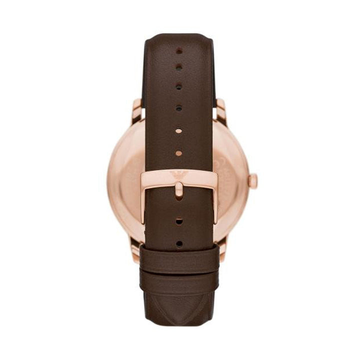 Emporio Armani Rose Gold Leather Watch