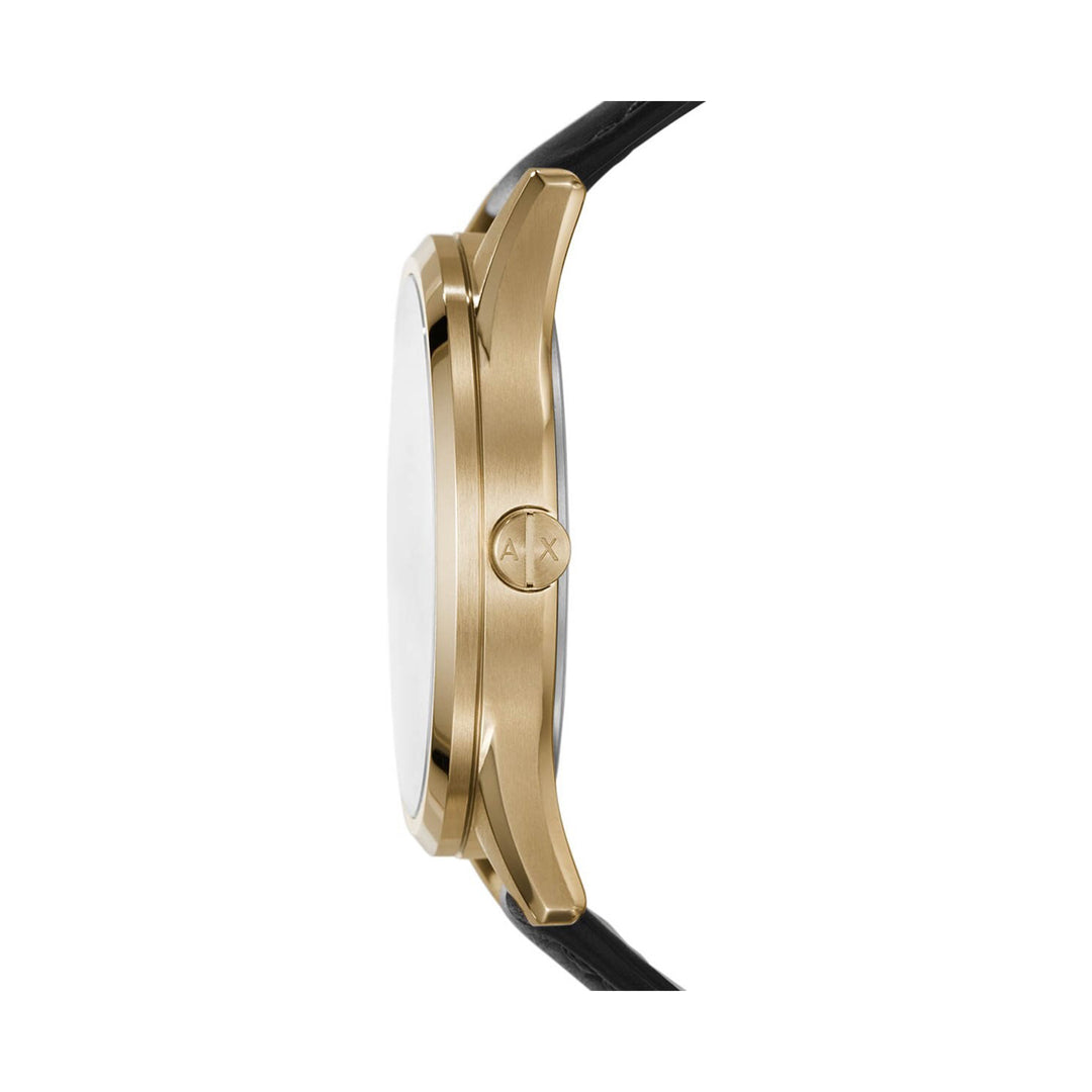 Armani Exchange Black & Gold Chronograph Watch