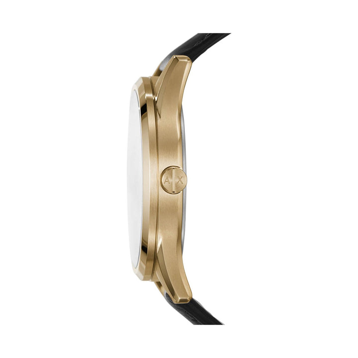 Armani Exchange Black & Gold Chronograph Watch