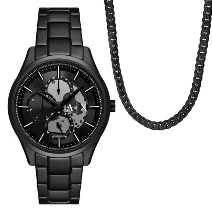 Precision Black Chronograph with Chain Link Statement