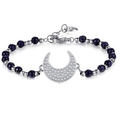 Celestial Harmony Blue Beaded Bracelet