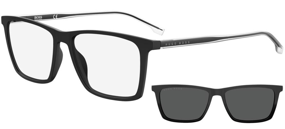 Modern Dual-Function Eyewear with Clip-On Sunglasses