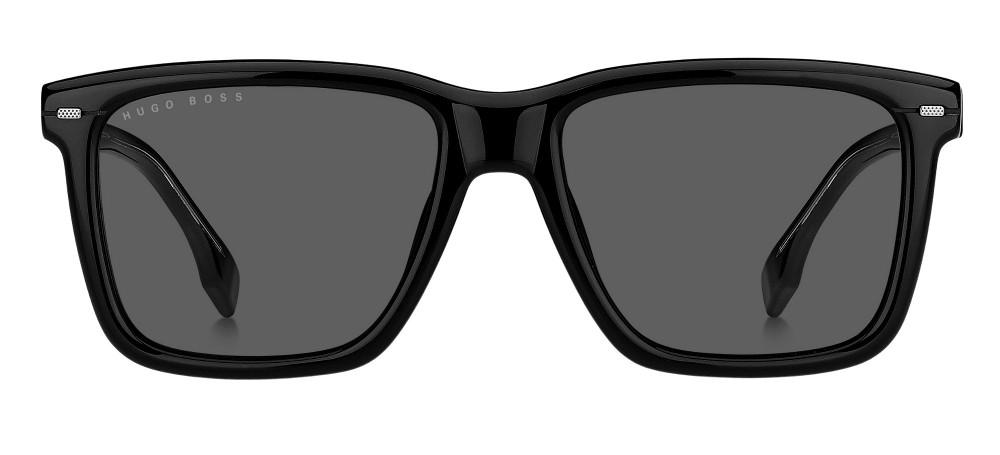 Bold Black Square Sunglasses with Dark Gray Lenses