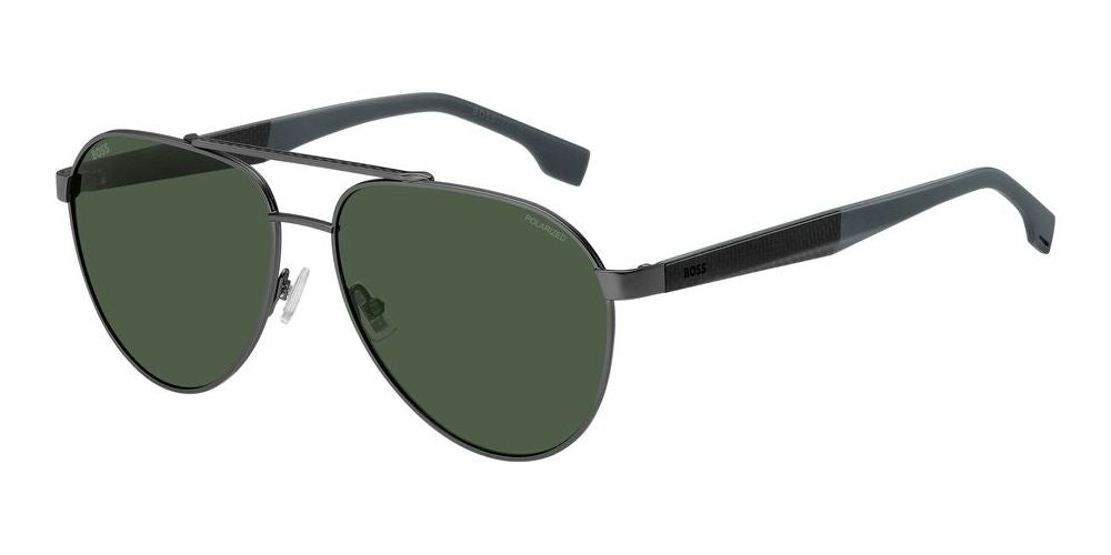 Timeless Gunmetal Aviator with Dark Green Lenses