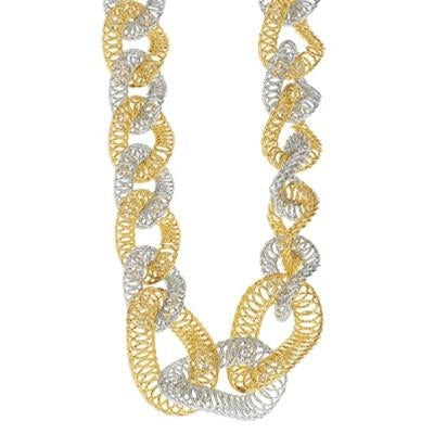 Dual-Tone Elegance Chain Necklace