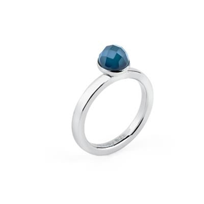 Azure Facet Elegance Ring