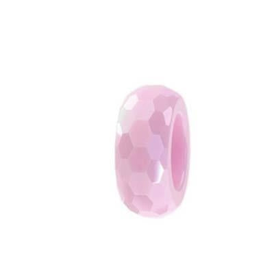 Delicate Light Pink Faceted Charm Bead